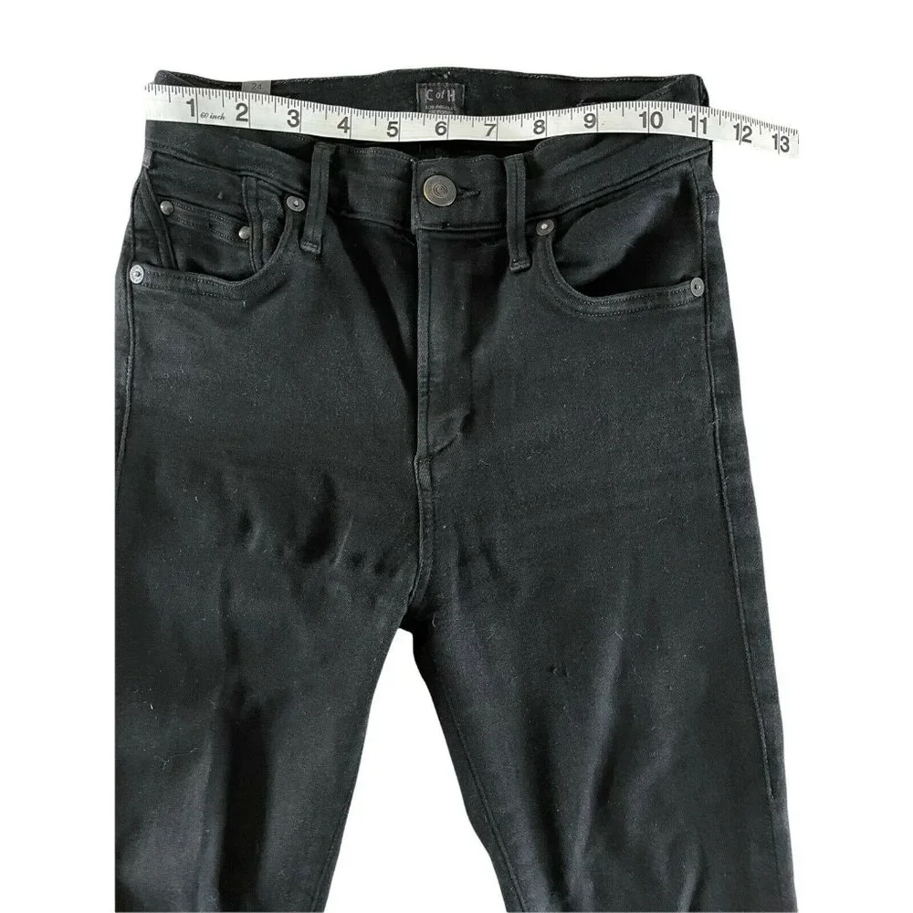 Citizens of Humanity Rocket High Rise‎ Skinny Black Raw Hem 24 Stretch $188